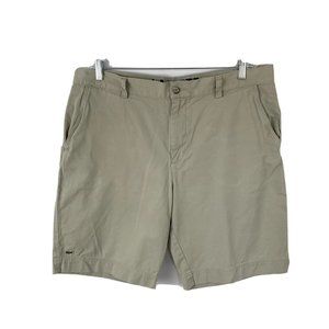 Lacoste‎ Mens Shorts Size 48 Chino  Beige Flat Front